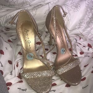 Gold Badgley Mischa Heels